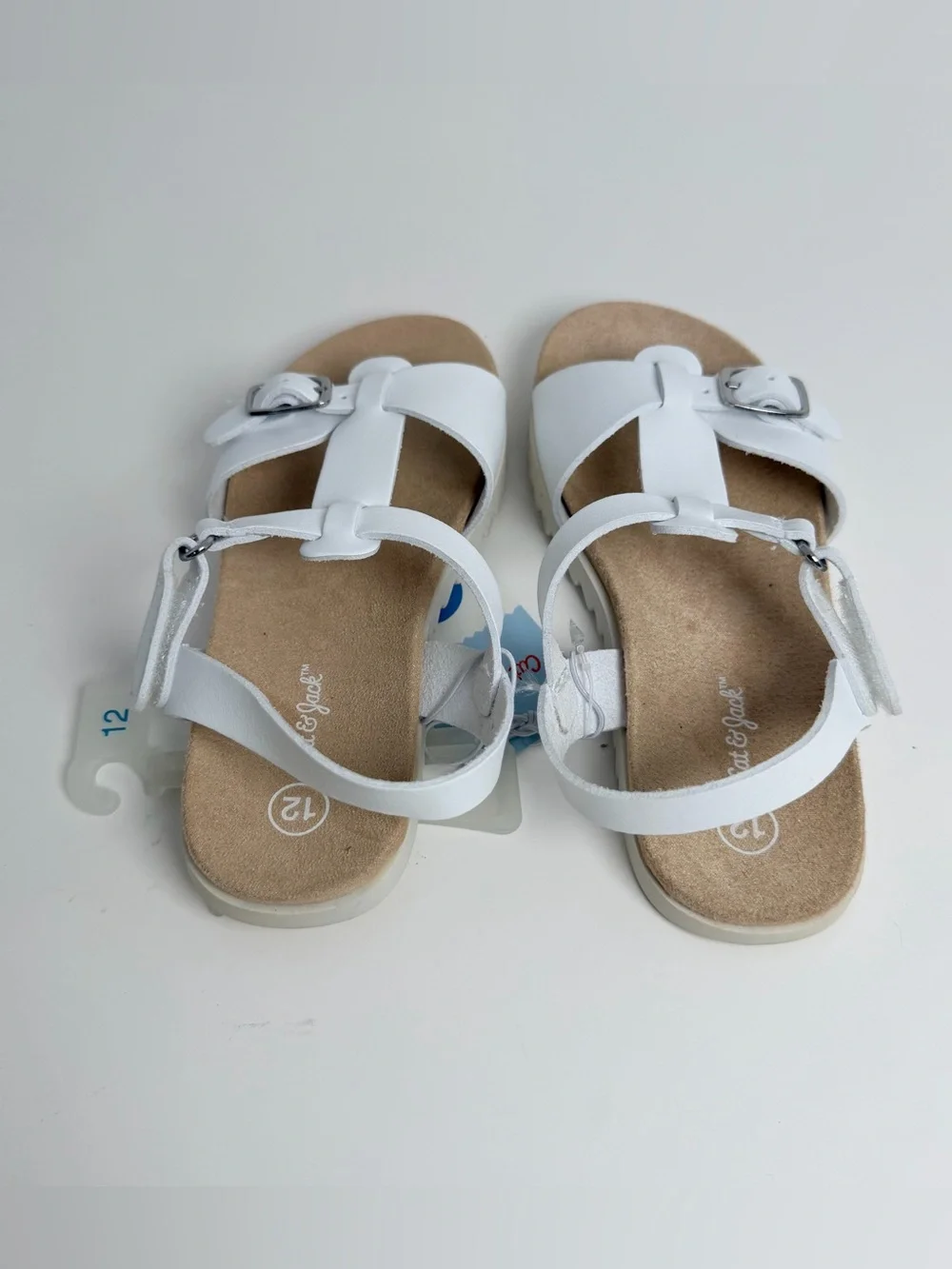 Cat & Jack White Buckle T-Strap Sandals for Kids